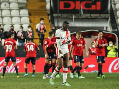 Nteka se lamenta tras encajar del 0-2 favorable a Osasuna.