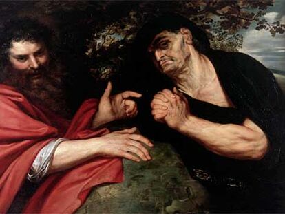 Dos filósofos conversando, cuadro de Pedro Pablo Rubens.