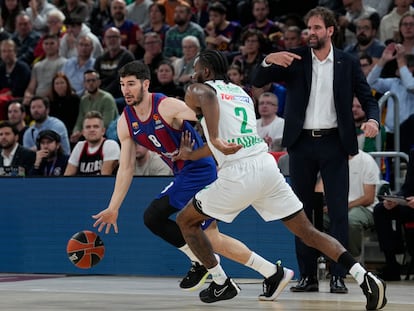 Darío Brizuela en acción durante el encuentro ante el Zalgiris.