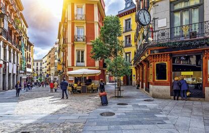 El barrio de las letras en el distrito Centro de Madrid.