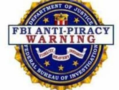 Imagen del sitio web Megaupload intervenida por el FBI