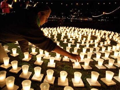 Velas por los 2.000 soldados muertos en Irak