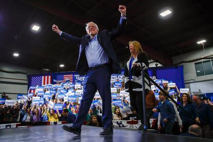 El candidato demócrata Bernie Sanders, en Vermont, el pasado martes.