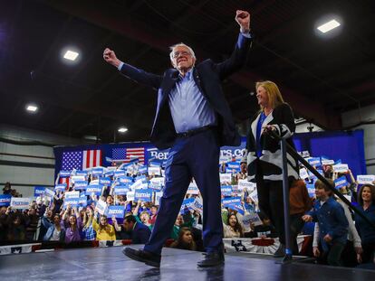 El candidato demócrata Bernie Sanders, en Vermont, el pasado martes.