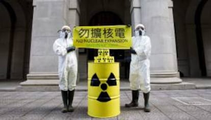 Imagen de una protesta contra las centrales nucleares en China. EFE/Archivo