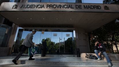 Entrada a la Audiencia Provincial de Madrid.