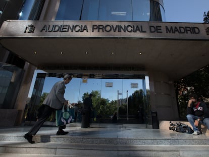 Entrada a la Audiencia Provincial de Madrid.