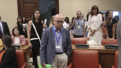 Gonzalo Boye, abogado del expresidente catalán Carles Puigdemont, en un acto en el Congreso de los Diputados, en Madrid, el pasado 17 de junio.