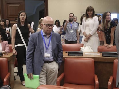 Gonzalo Boye, abogado del expresidente catalán Carles Puigdemont, en un acto en el Congreso de los Diputados, en Madrid, el pasado 17 de junio.