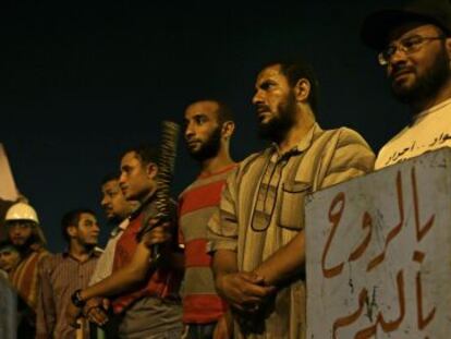 Partidarios de Morsi, el miércoles en El Cairo.