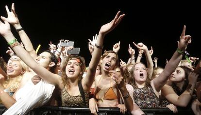 El públic durant un concert del FIB.