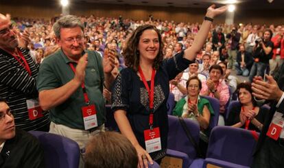 Elena Mart&iacute;n, en el congreso socialista donde fue elegida secretaria del Organizaci&oacute;n. 