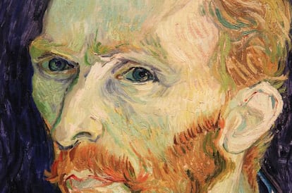 Detalle de un autorretrato de Van Gogh
