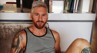 Messi, amb el seu nou 'look'.