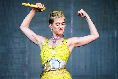 Katy Perry la semana pasada durante una actuación en California