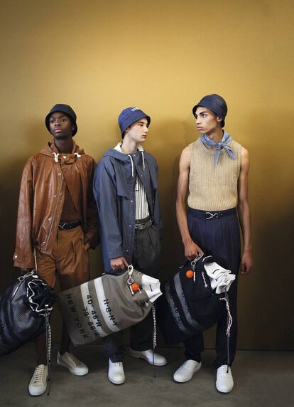 Modelos en el ‘backstage’ del desfile, el pasado julio en Nueva York.