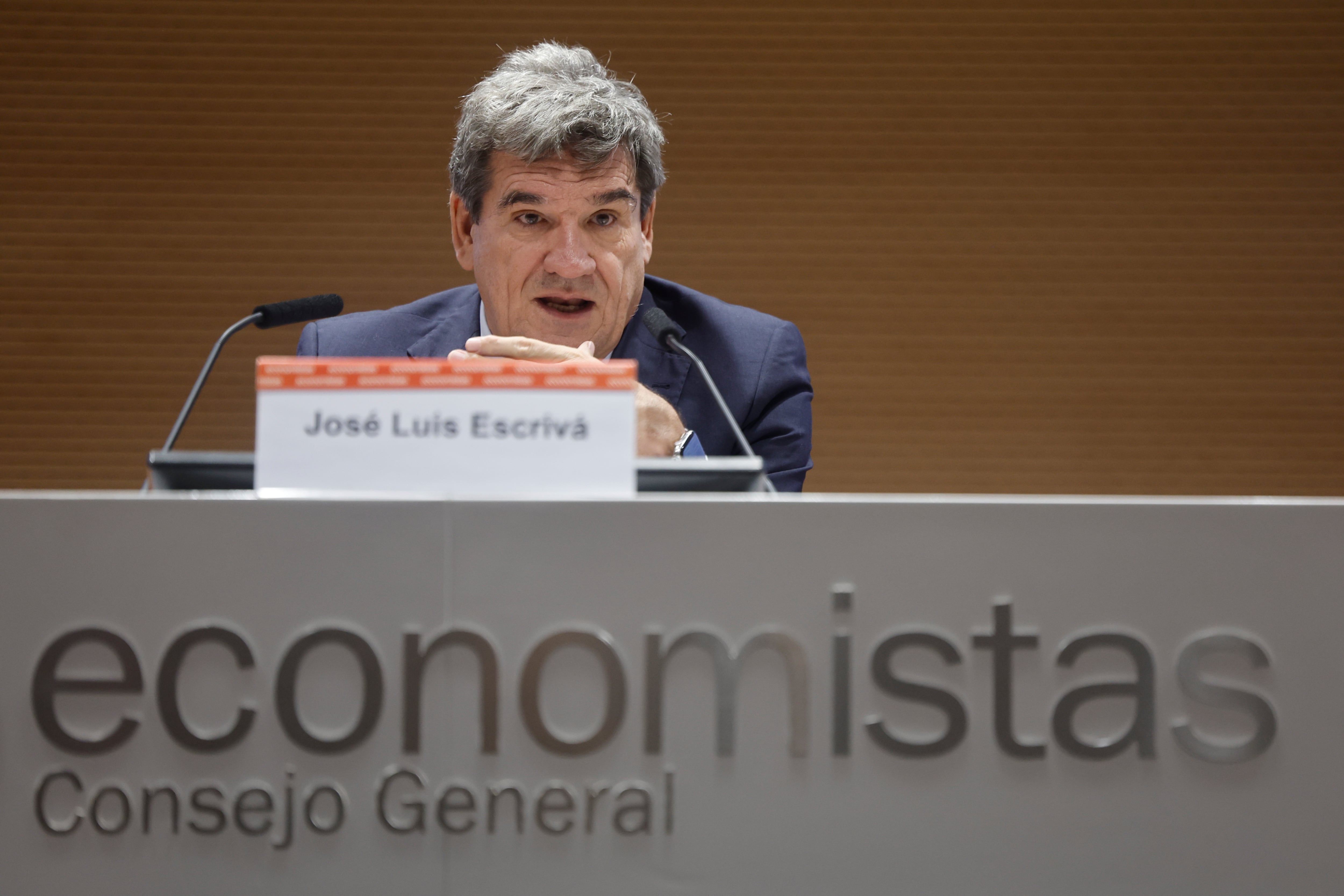 El gobernador del Banco de España, José Luis Escrivá, este lunes en Madrid.