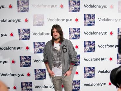 Melendi posa en la gala musical de Vodafone de 2012