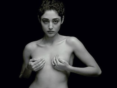Golshifteh Farahani, en la foto de la polémica, colgada por ella en su Facebook.