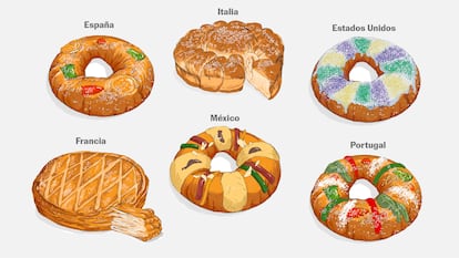 Así es de diferente el roscón de Reyes en el mundo: sin agujero en Francia, con cactus en México o tricolor en EE UU