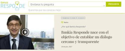 Captura de la plataforma "Bankia Responde".