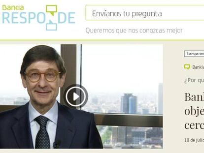 Captura de la plataforma "Bankia Responde".