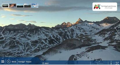 Captura de la webcam de Formigal, sector Anayet, hecha esta mañana a las 8:07 horas