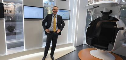 Jonas Prising, presidente de ManpowerGroup, en las oficinas de la empresa de trabajo temporal en Madrid.  