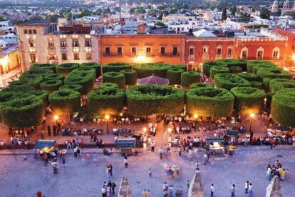 El jardín Allende, la plaza principal de San Miguel de Allende.