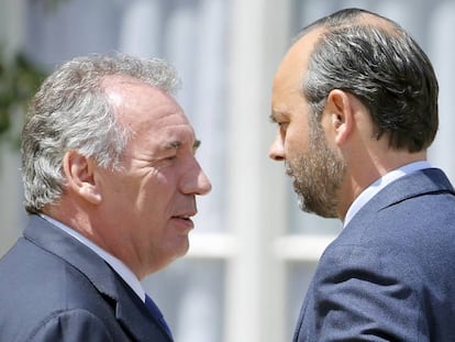 El ministro de Justicia, Fran&ccedil;ois Bayrou, y el primer ministro, &Eacute;douard Philippe