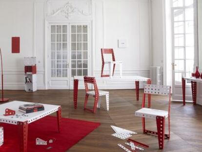 Muebles hechos con piezas de Meccano, de Meccano Home