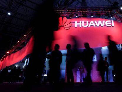 El 'stand' de Huawei en el Mobile World Congress 2017, en Barcelona. 