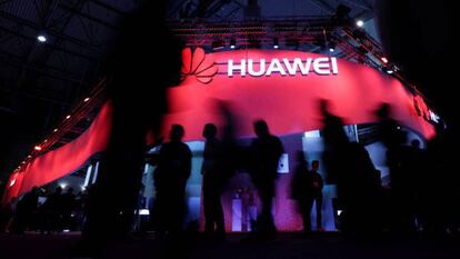 El 'stand' de Huawei en el Mobile World Congress 2017, en Barcelona.