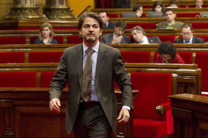 Oriol Pujol Ferrusola, en el Parlament de Catalunya.