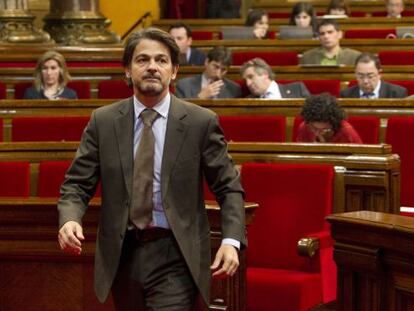 Oriol Pujol Ferrusola, en el Parlament de Catalunya.