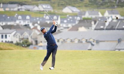 Un golpe de Jon Rahm en la última jornada del Abierto de Irlanda.