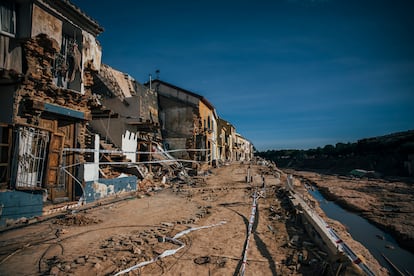 Viviendas destruidas por la inundación en Picanya. 