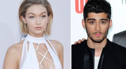 La modelo Gigi Hadid y el cantante Zayn Malik.