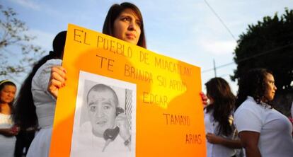 Protesta contra la ejecuci&oacute;n de Tamayo.