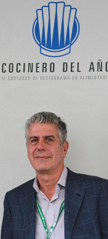 Anthony Bourdain, ayer en San Sebastián.