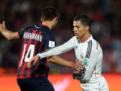 Kannemann y Cristiano, en el Mundial de Clubes de 2014.