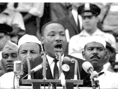 Martin Luther King, en su hist&oacute;rico discurso en Washington el 28 de agosto de 1963.