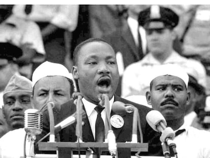 Luther King, em seu histórico discurso em Washington, em agosto de 1963.