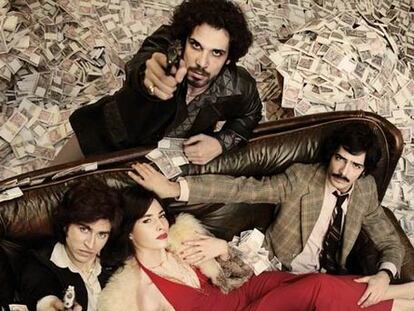 El reparto de <i>Roma criminal,</i> serie que hoy estrena Canal +.