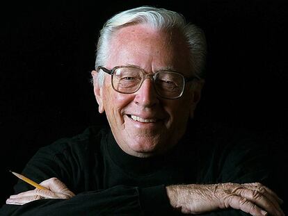 El dibujante Charles Schulz, en Santa Rosa (California).