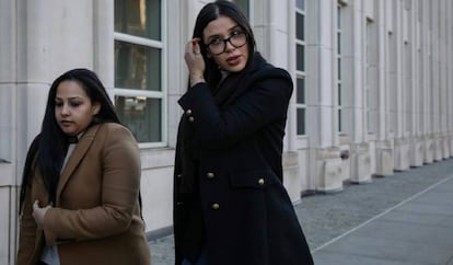 Emma Coronel, llegando a los tribunales en Nueva York, el pasado enero.