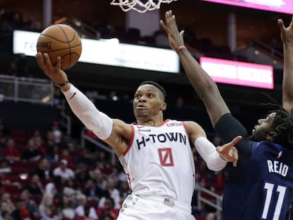 Russell Westbrook, en el duelo entre Houston Rockets y Minnesota Timberwolves