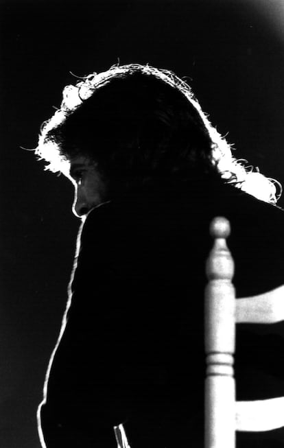 Camarón. en un concierto en Alcobendas en 1991.