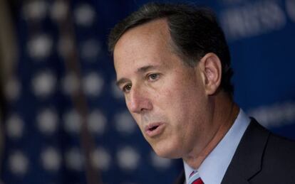 El candidato republicano Rick Santorum
