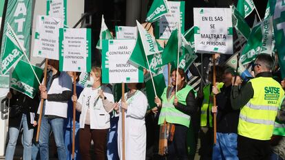 Manifestación de los sanitarios, el 31 de enero en Sevilla.